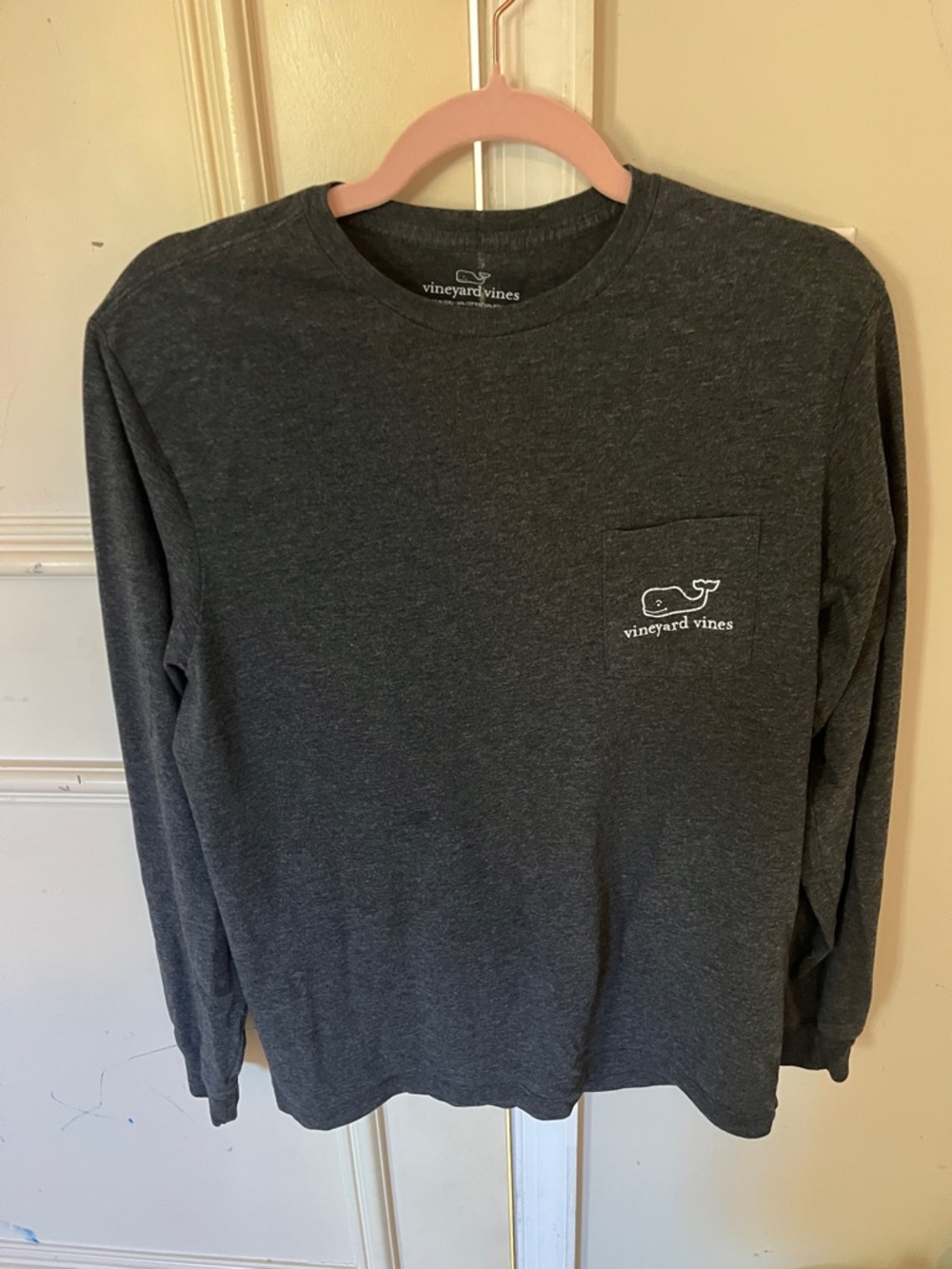 Vineyard Vines Charcoal Long-Sleeve Pocket Tee